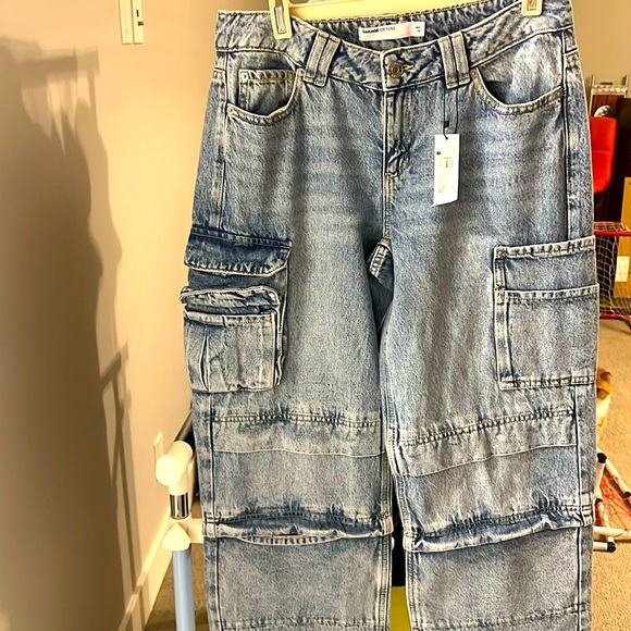 NWT cargo denim jeans - Picture 1 of 8
